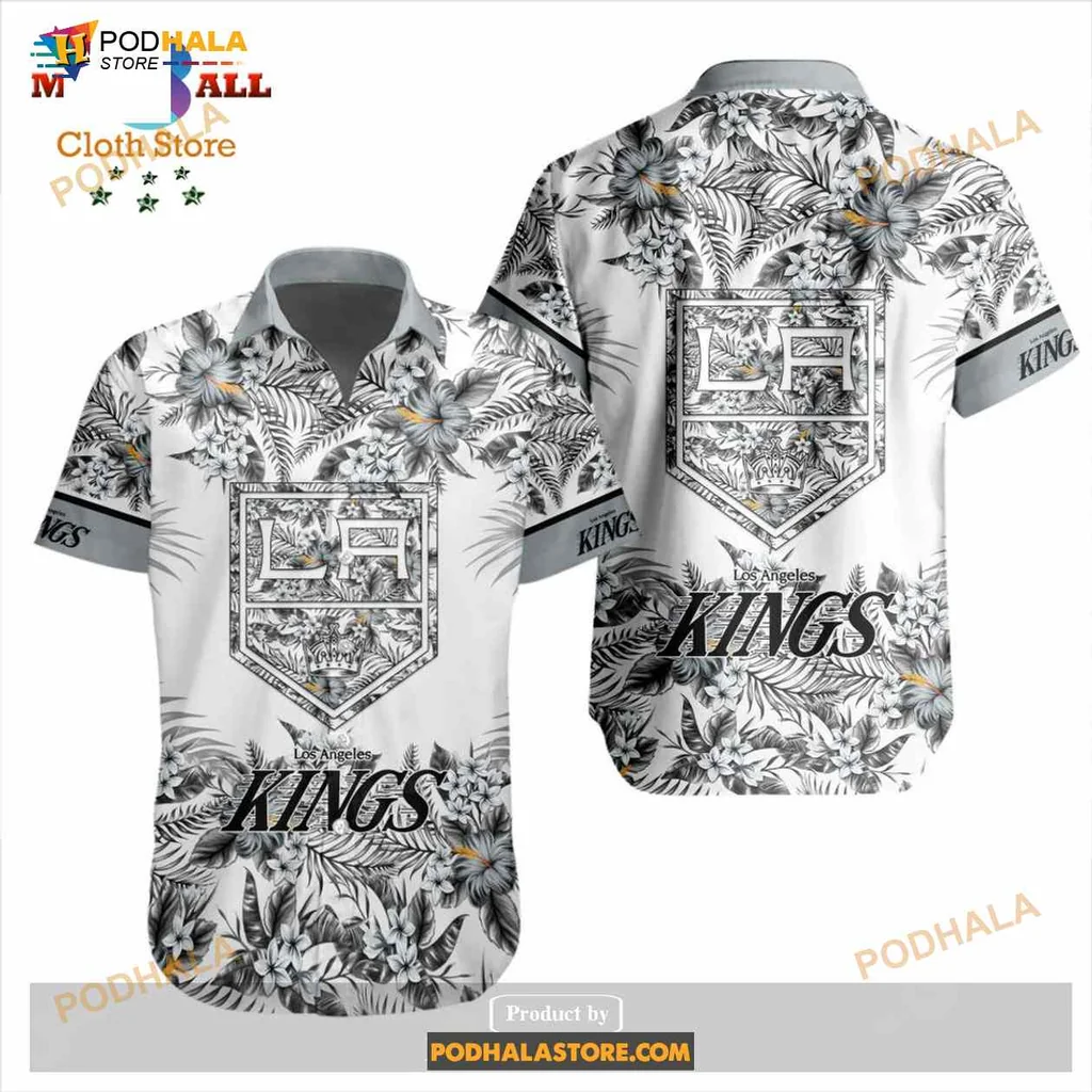 Los Angeles Kings Floral Aloha Shirt With Tropical Flowers Los Angeles Kings Floral Aloha Shirt With Tropical Flowers