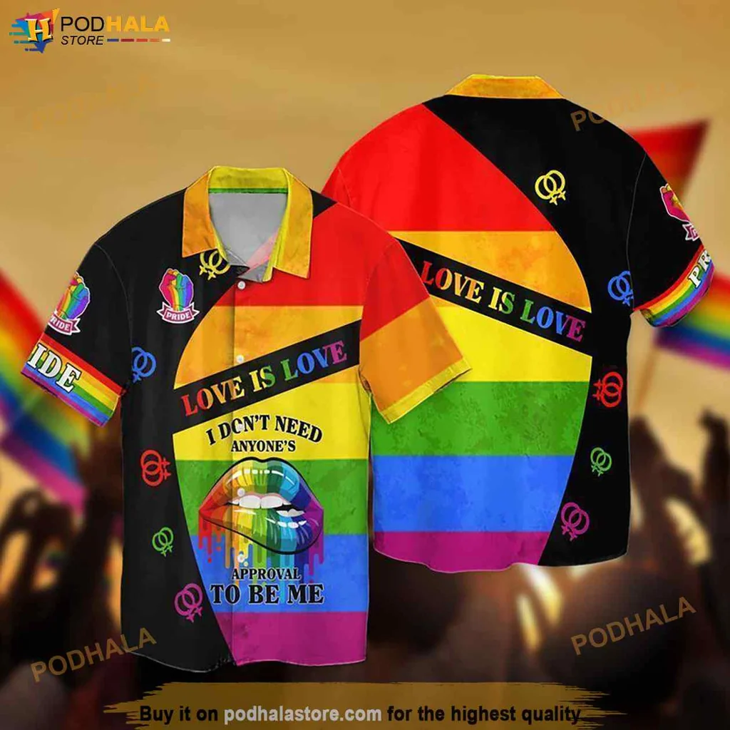 Love Is Love Rainbow Hawaiian Shirt Featuring Colorful Lgbtq Symbols