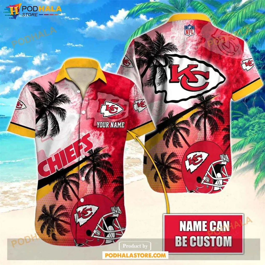 Lovers Sunset Kansas City Chiefs Hawaiian Shirt, Vibrant Tropical Design For Fans