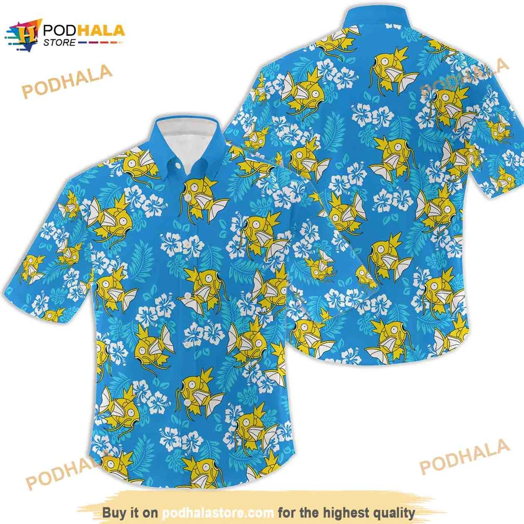 Magikarp Pokemon Hawaiian Shirt With Tropical Summer Vibes