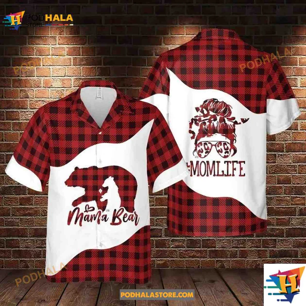 Mama Bear Hawaiian Shirt, Fun #momlife Design For Bear Lovers
