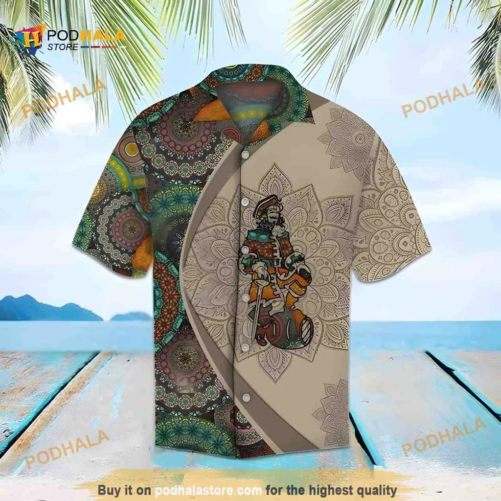 Mandala Pattern Hawaiian Shirt, Vibrant Tropical Design For Beach Lovers