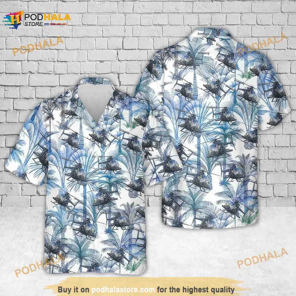 Mh 6 Little Bird Hawaiian Shirt With Tropical Palm Trees
