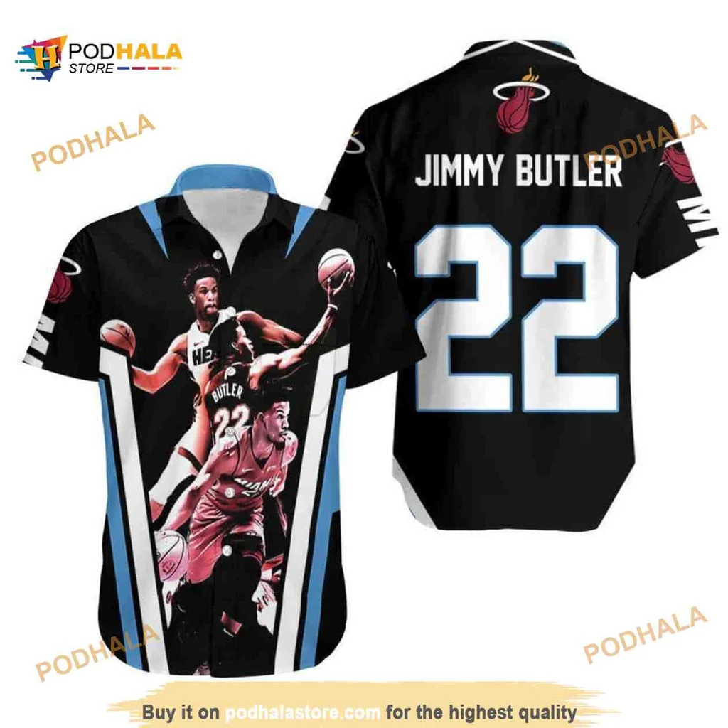 Miami Heat Basketball Fan Aloha Shirt Featuring Jimmy Butler Design