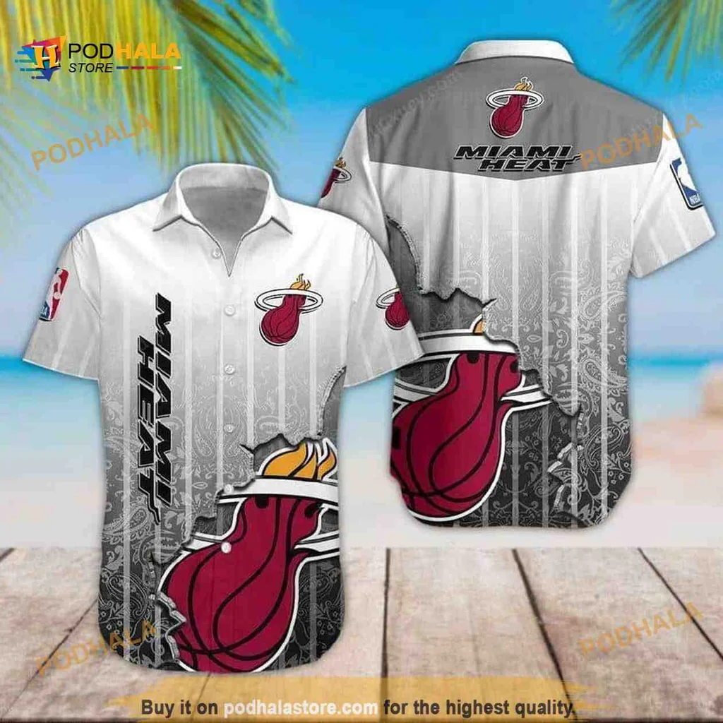 Miami Heat Basketball Fan Hawaiian Shirt With Vibrant Logo Design