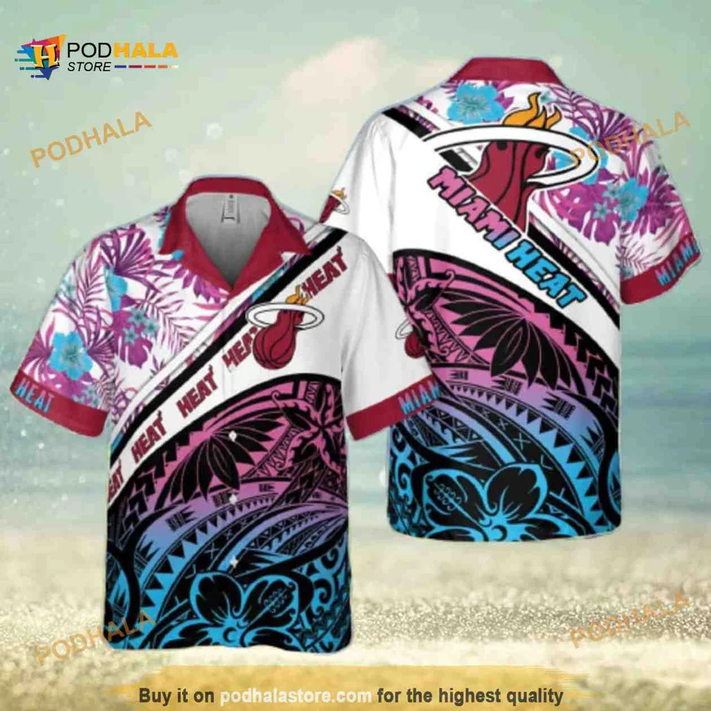 Miami Heat Tropical Shirt With Vibrant Hawaiian And Polynesian Patterns