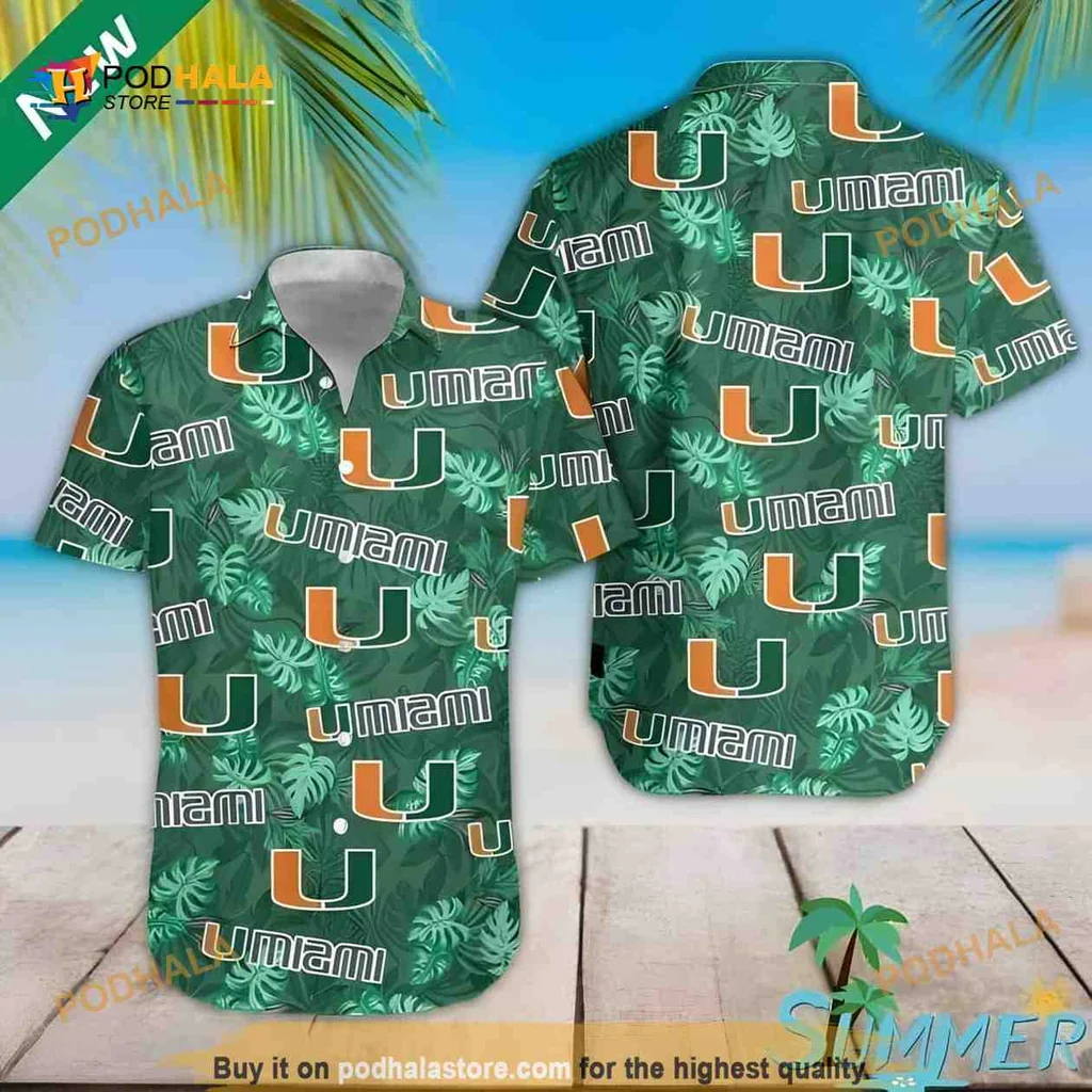 Miami Hurricanes Aloha Shirt, Vibrant Tropical Design For Football Fans