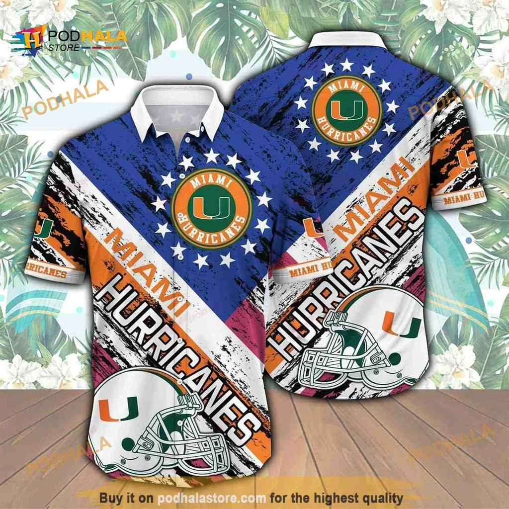 Miami Hurricanes Funny Aloha Shirt With Team Logo And Vibrant Colors