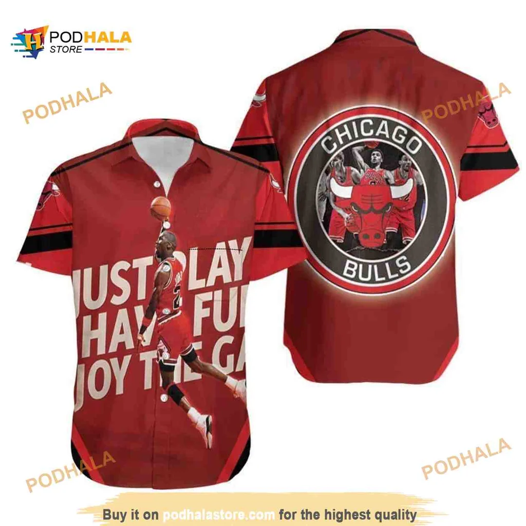 Michael Jordan Basketball Fan Hawaiian Shirt, Just Play Have Fun Enjoy The Game