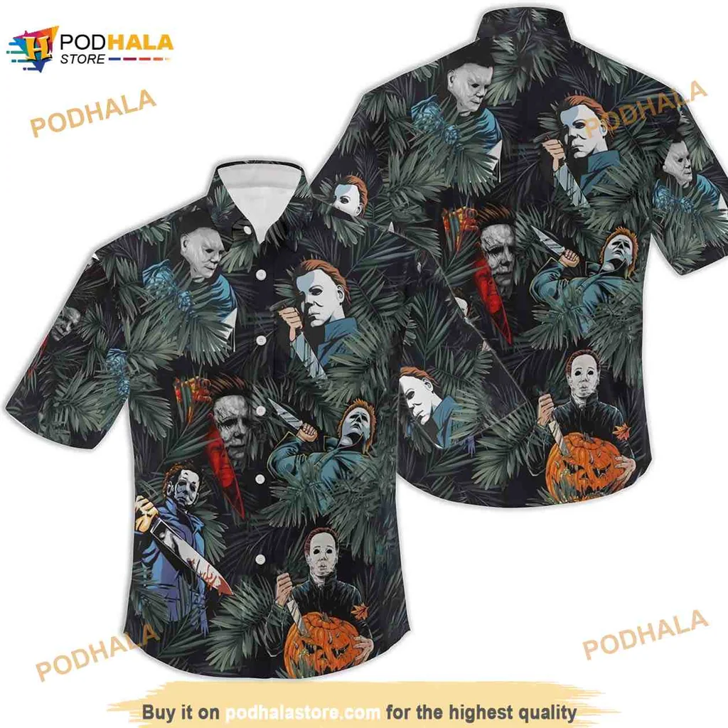Michael Myers Halloween Tropical Hawaiian Shirt With Eerie Designs