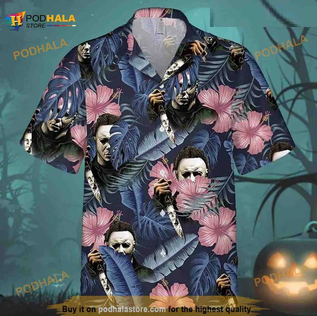 Michael Myers Tropical Hawaiian Shirt, Funny Horror Character Aloha Shirt