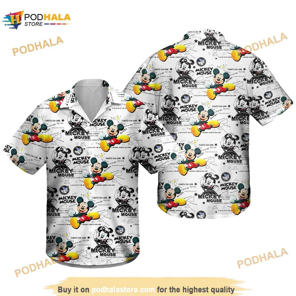 Mickey Mouse Aloha Shirt With Playful Disney Design