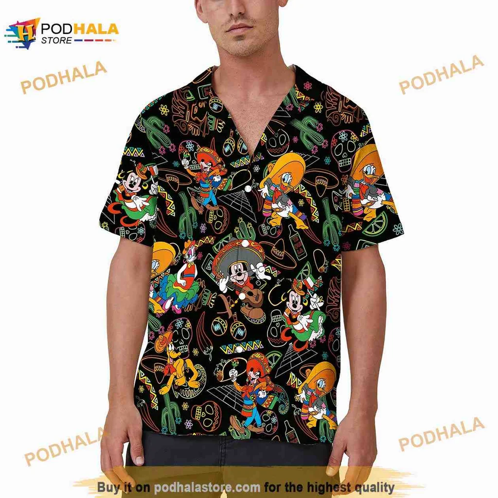 Mickey Mouse Cinco De Mayo Hawaiian Shirt With Friends Celebration