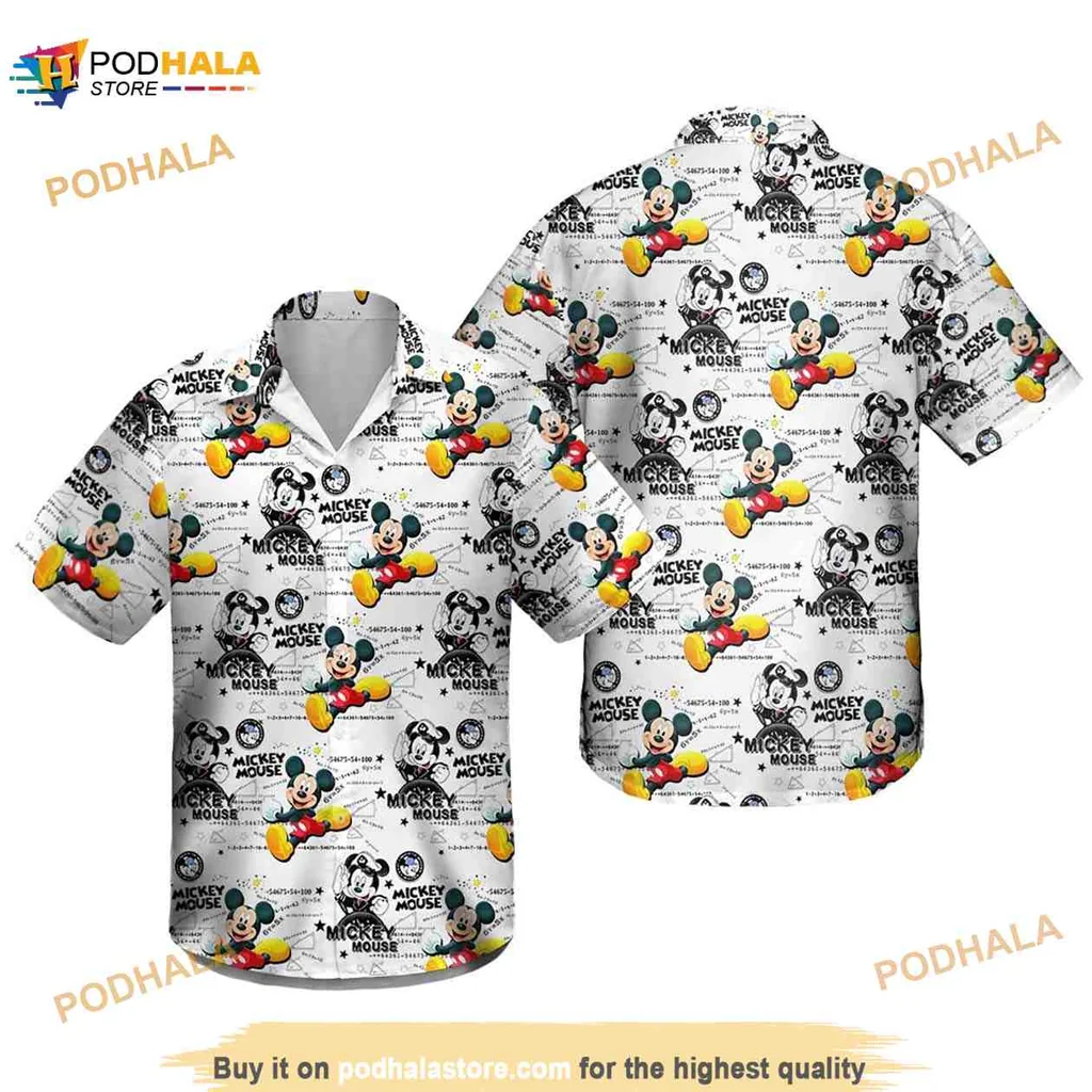 Mickey Mouse Comic Hawaiian Shirt With Vibrant All Over Print