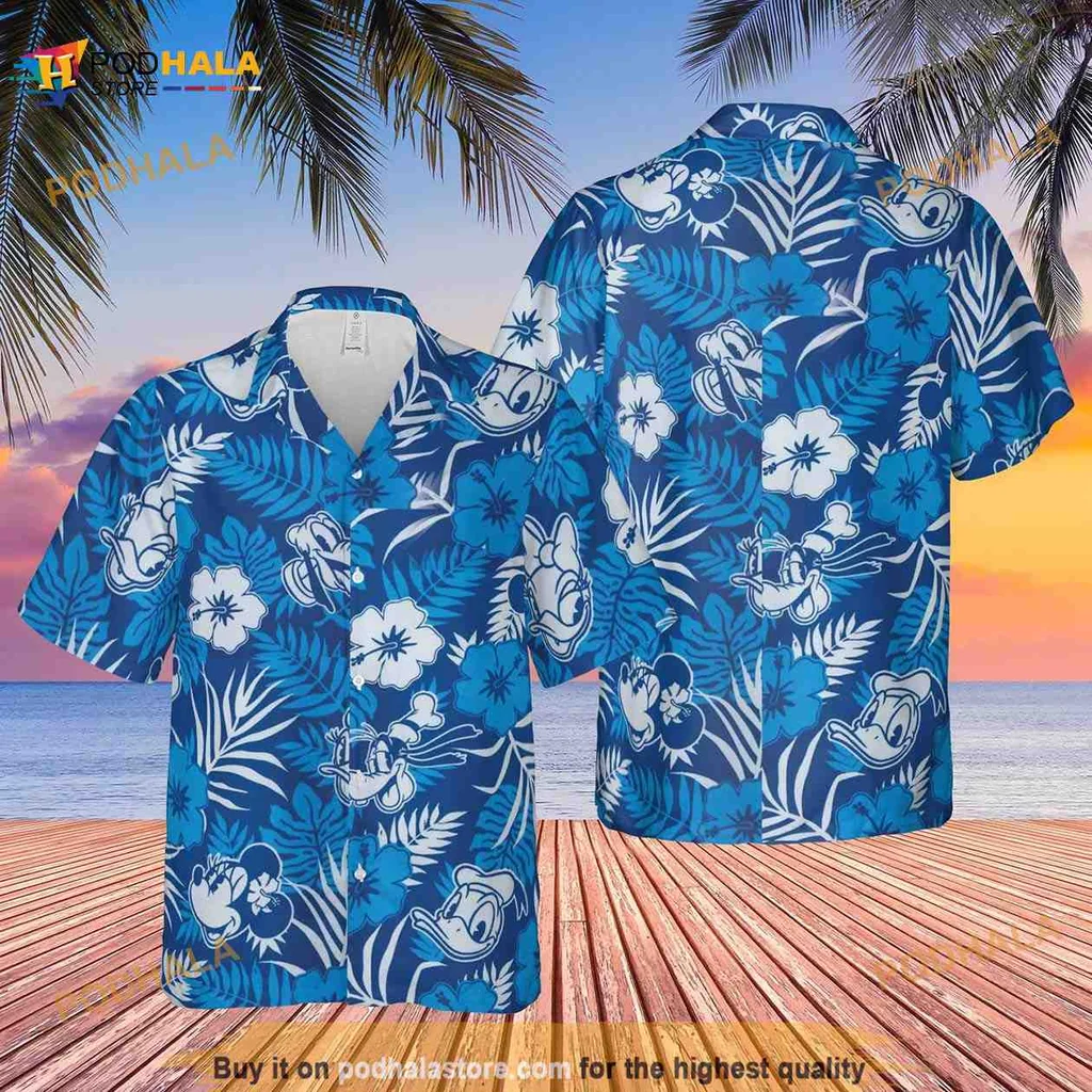 Mickey Mouse Tropical Hawaiian Shirt, Colorful Aloha Beach Shirt For Families