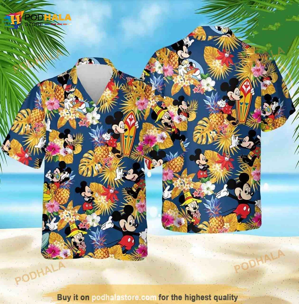 Mickey Mouse Tropical Hawaiian Shirt With Playful Summer Vibes