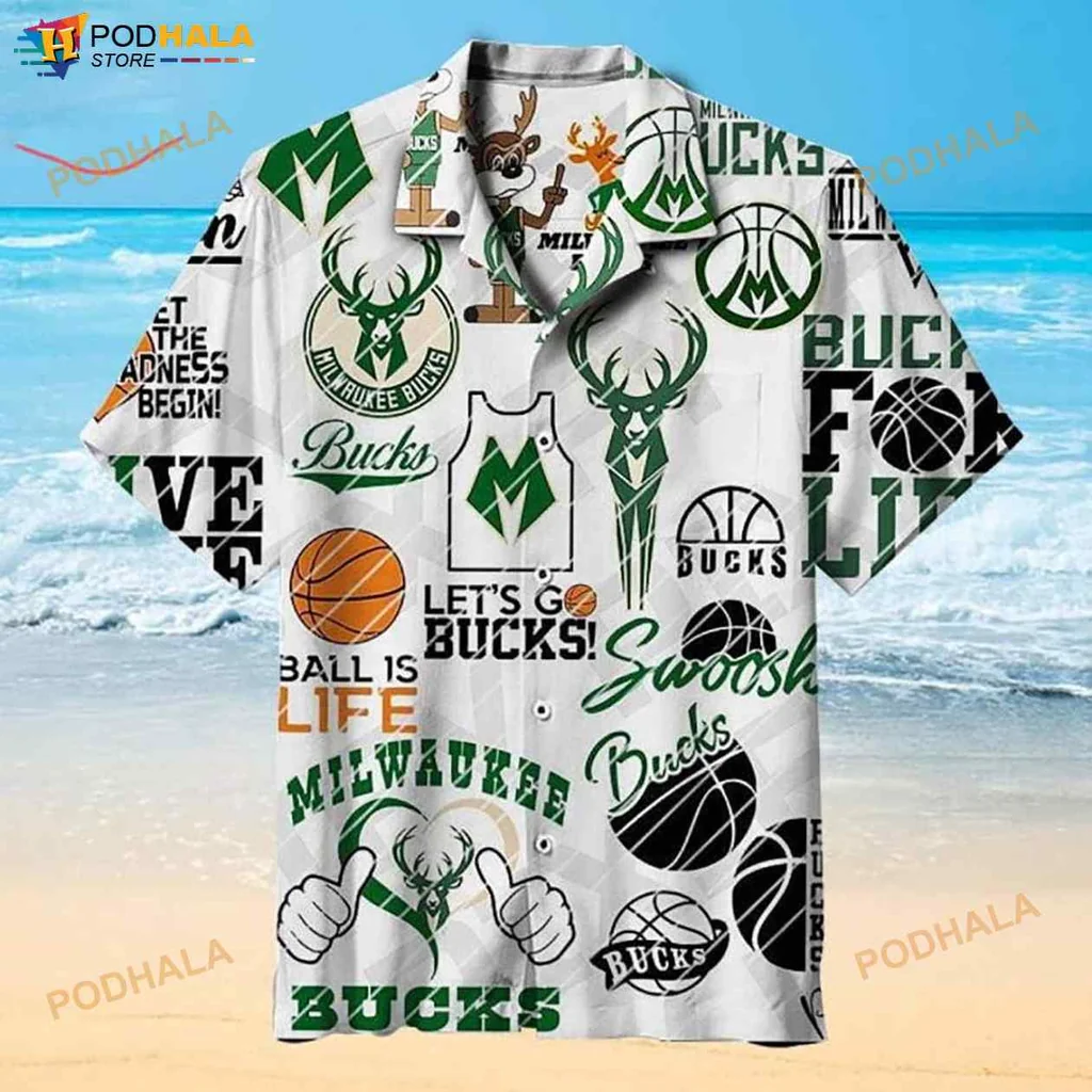 Milwaukee Bucks Funny Hawaiian Shirt With Vibrant Basketball Design