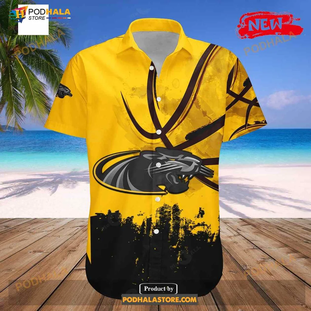 Milwaukee Panthers Basketball Aloha Shirt, Customizable Grunge Design Milwaukee Panthers Basketball Aloha Shirt, Customizable Grunge Design