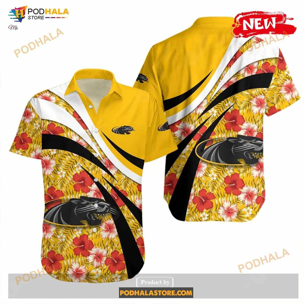 Milwaukee Panthers Hibiscus Hawaiian Shirt With Vibrant Floral Design