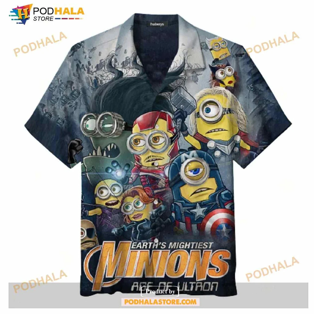 Minions Superhero Hawaiian Shirt With Fun Vibrant Design