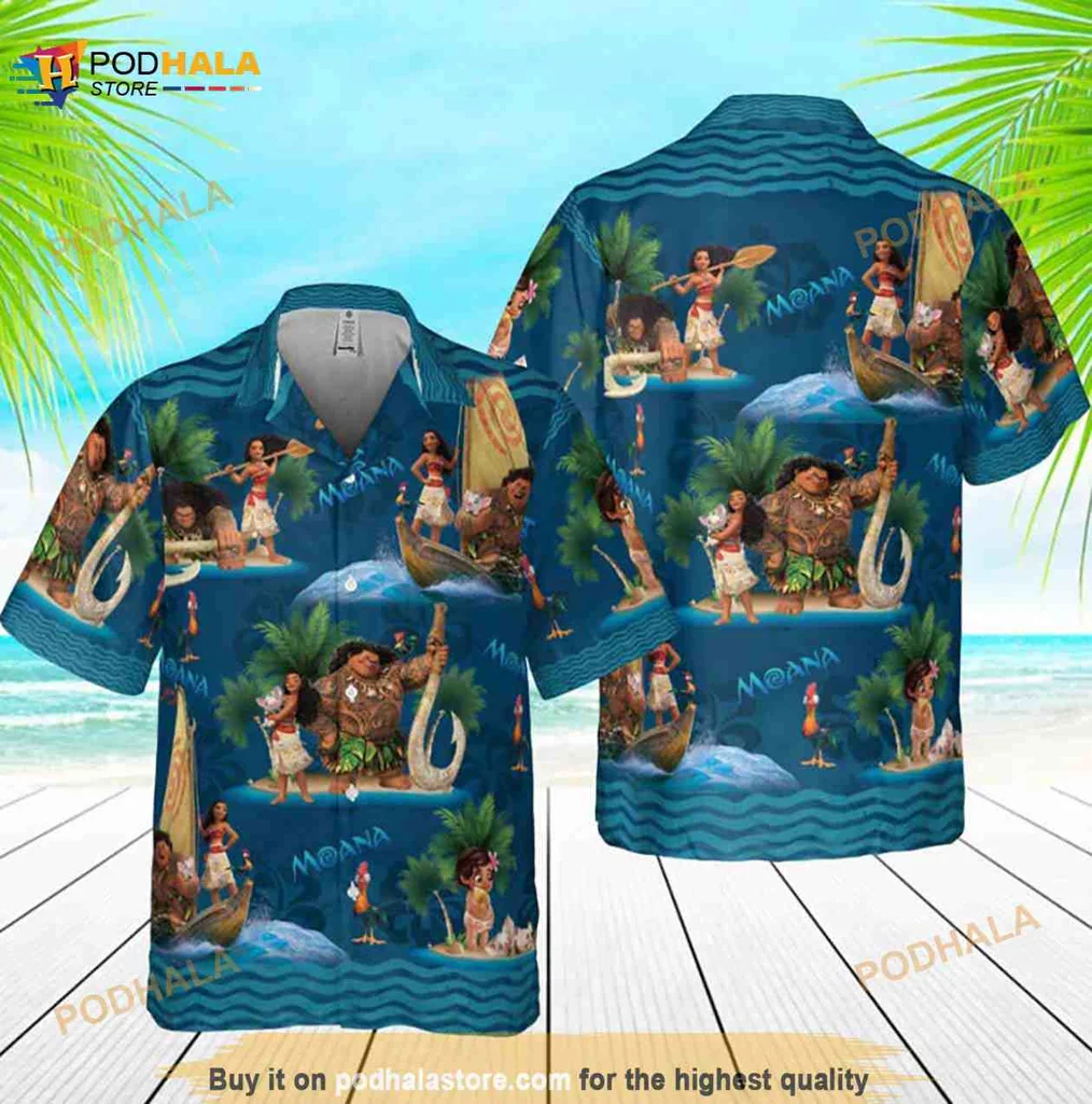 Moana Maui Tropical Hawaiian Shirt, Fun Beach Design With Vibrant Colors