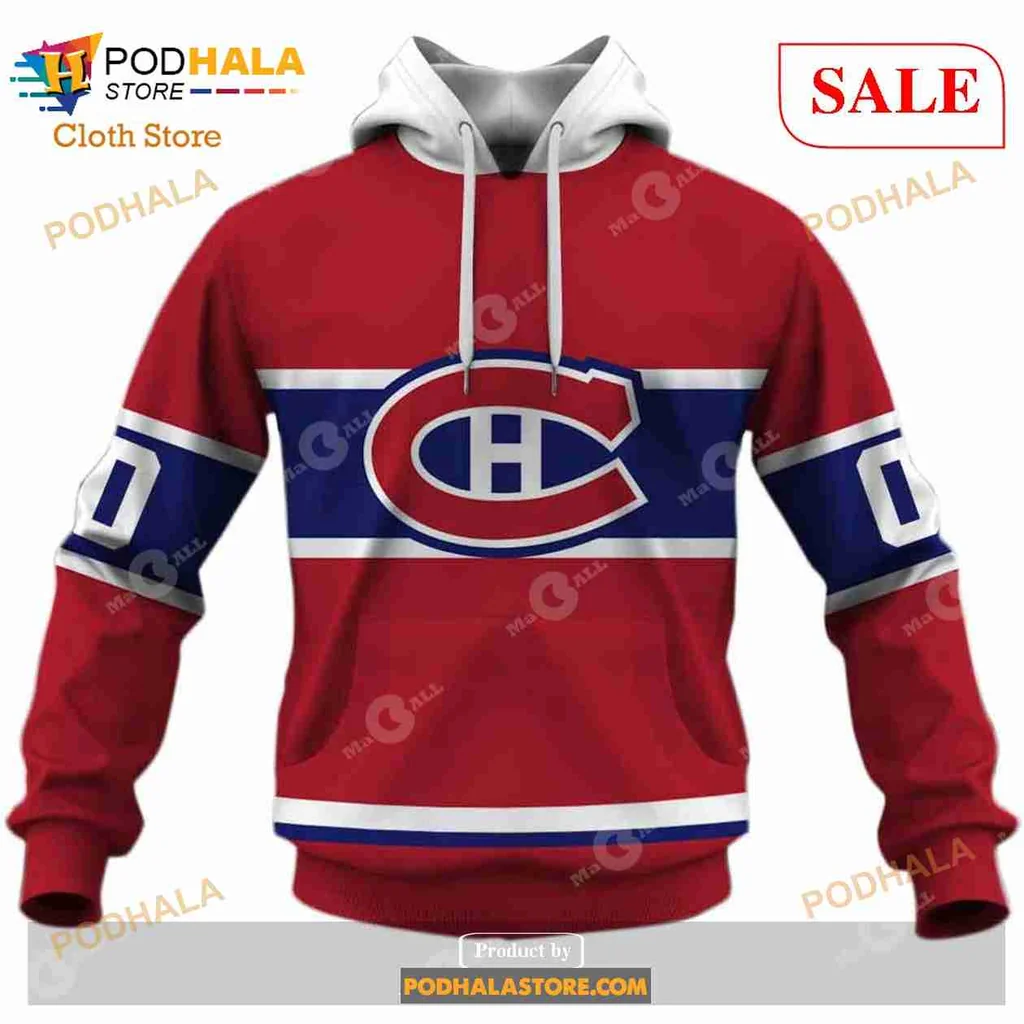 Montreal Canadiens Vintage Hoodie With Iconic Ch Logo