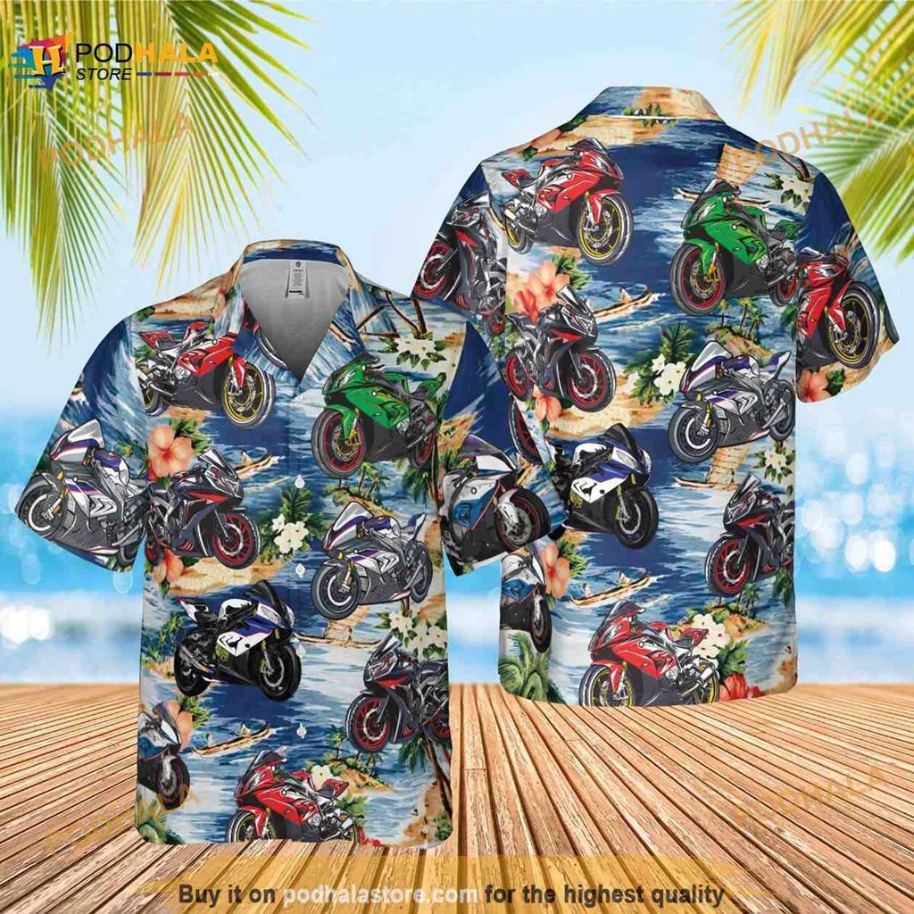 Motocross Lover Hawaiian Shirt With Vibrant Motorcycle Design
