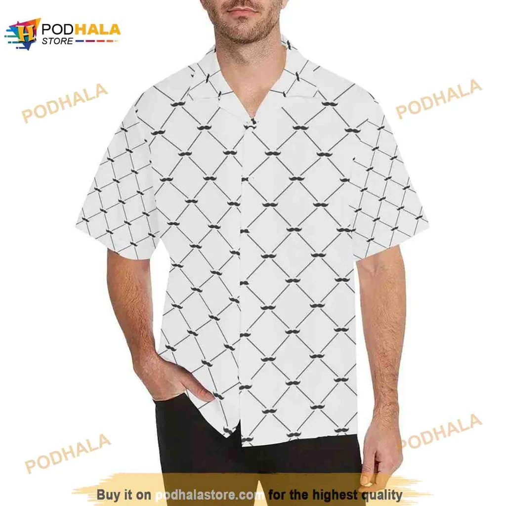Mustache Beard Pattern Hawaiian Shirt For Quirky Fashion Lovers
