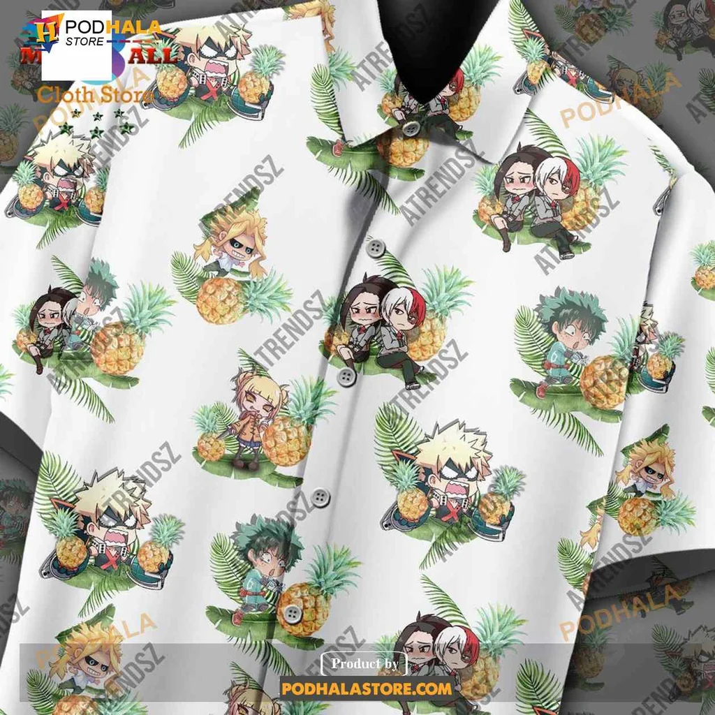 My Hero Academia Hawaiian Shirt Featuring Bakugo Midoriya And Toga