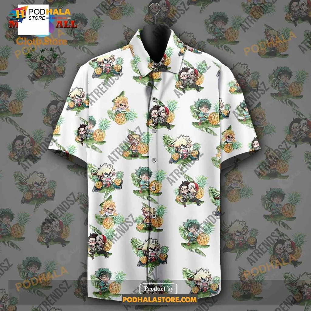 My Hero Academia Aloha Shirt Featuring Bakugo Midoriya And Toga My Hero Academia Aloha Shirt Featuring Bakugo Midoriya And Toga
