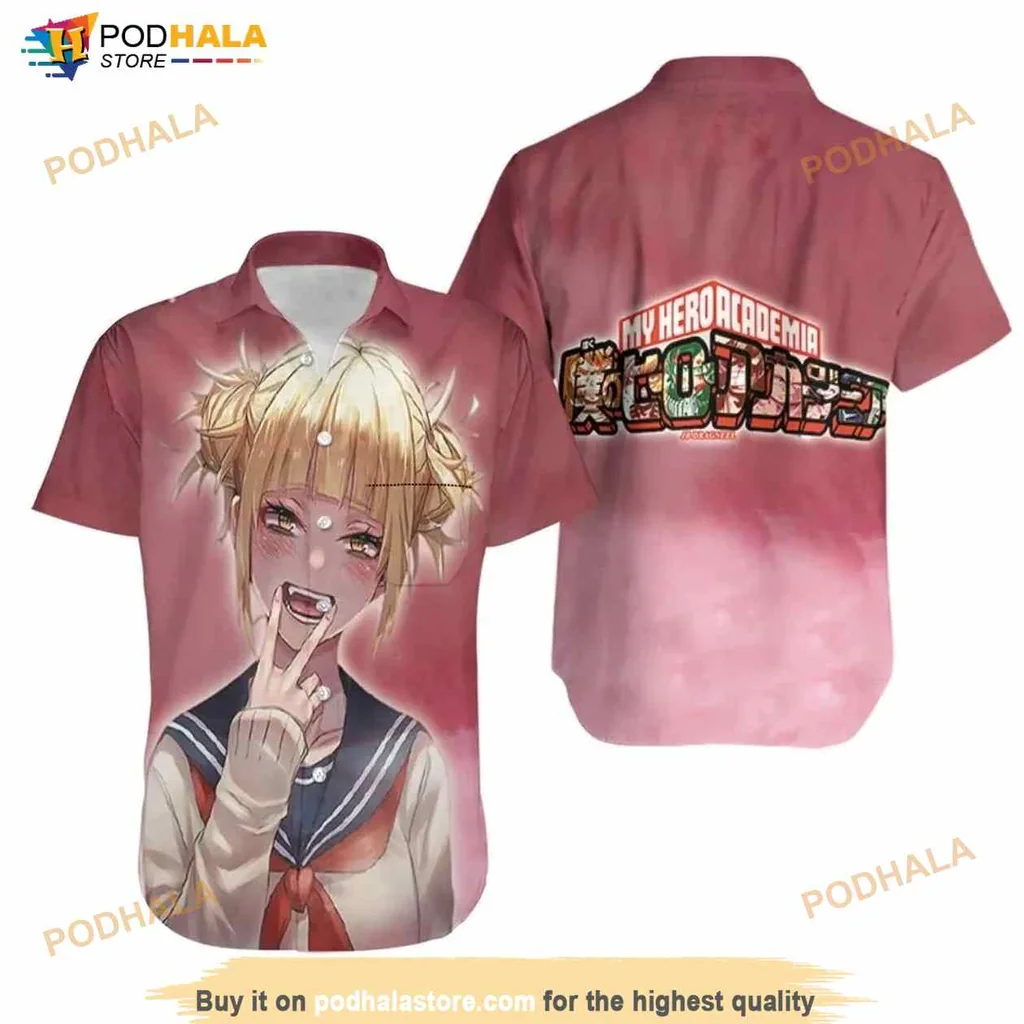 My Hero Academia Toga Himiko Hawaiian Shirt With Vibrant Design