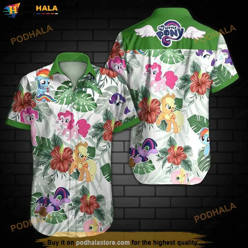 My Little Pony Hawaiian Shirt, Tropical Aloha Camp Collar