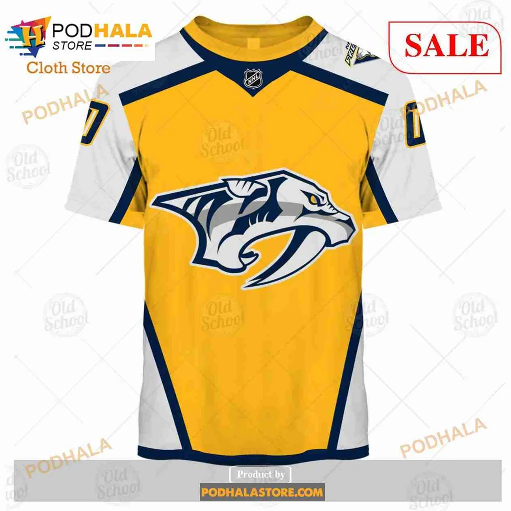 Nashville Predators AOP Hoodie, Custom Name And Number Sweatshirt Nashville Predators AOP Hoodie, Custom Name And Number Sweatshirt