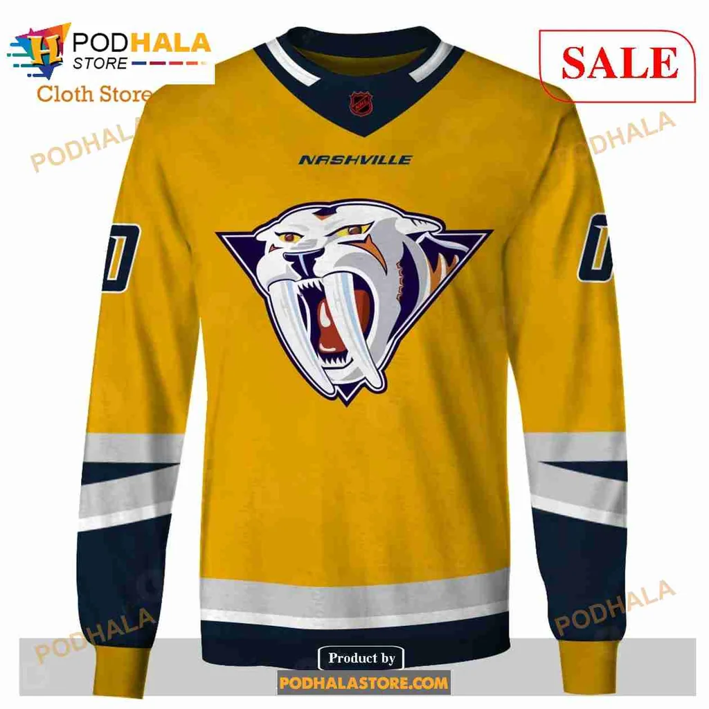 Nashville Predators 3D Print Hoodie With Fierce Predator Graphic Nashville Predators 3D Print Hoodie With Fierce Predator Graphic