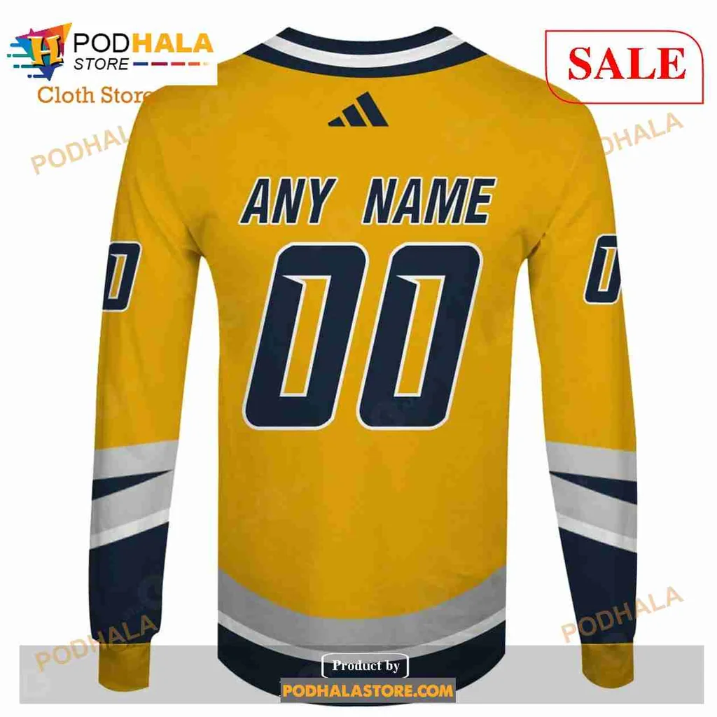 Nashville Predators 3d Hoodie With Fierce Predator Graphic - Product View 5 Nashville Predators 3d Hoodie With Fierce Predator Graphic - Product View 5
