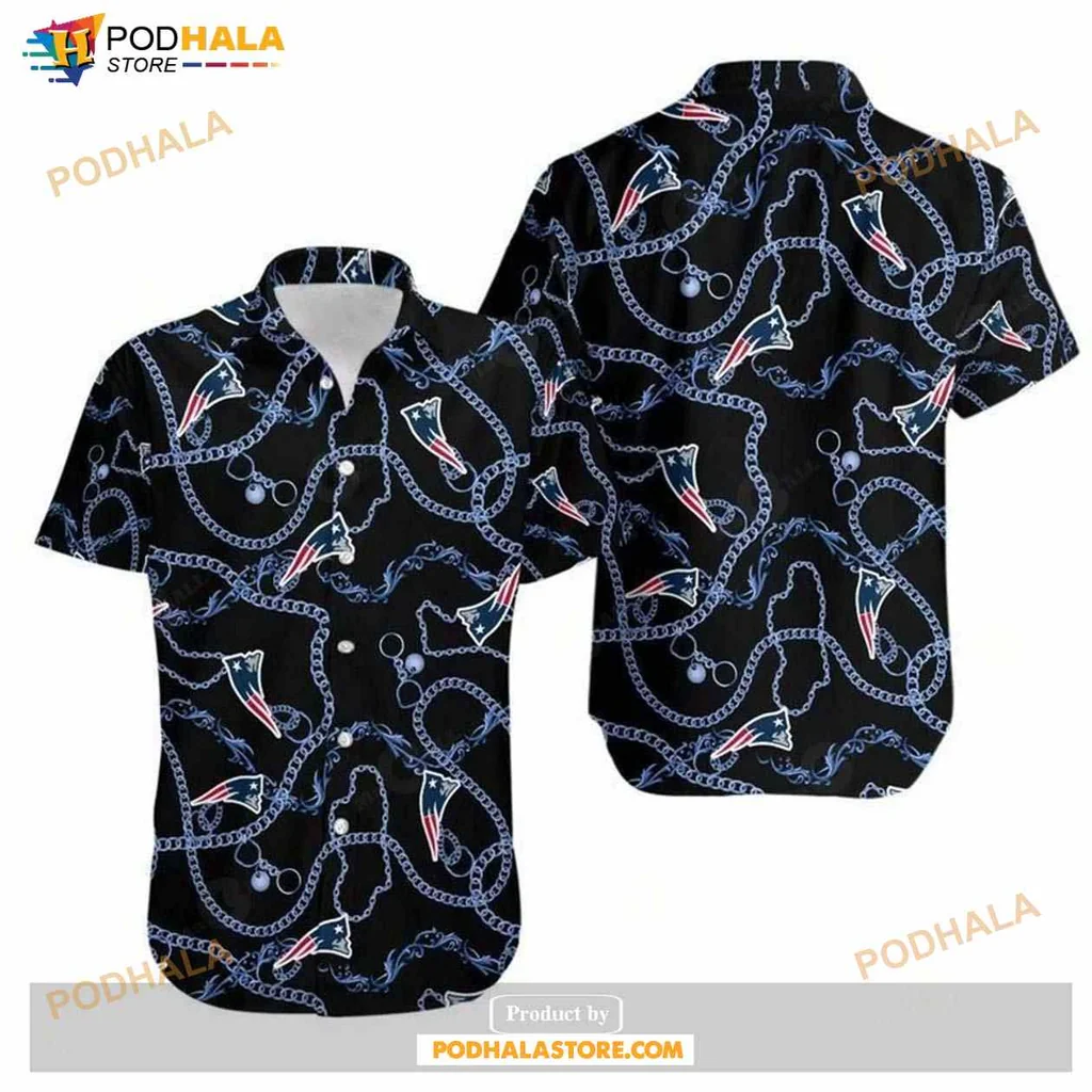 New England Patriots Aloha Hawaiian Shirt With Team Logo Pattern