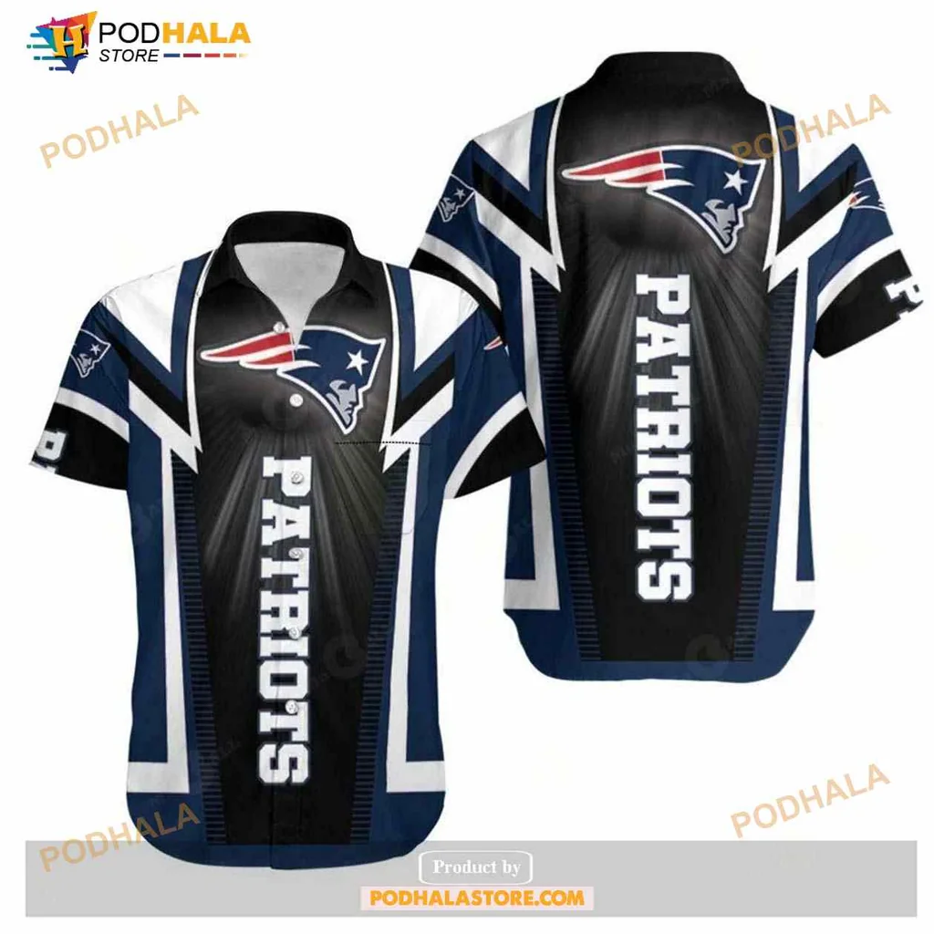 New England Patriots Aloha Shirt Featuring Team Logo And Bold Design