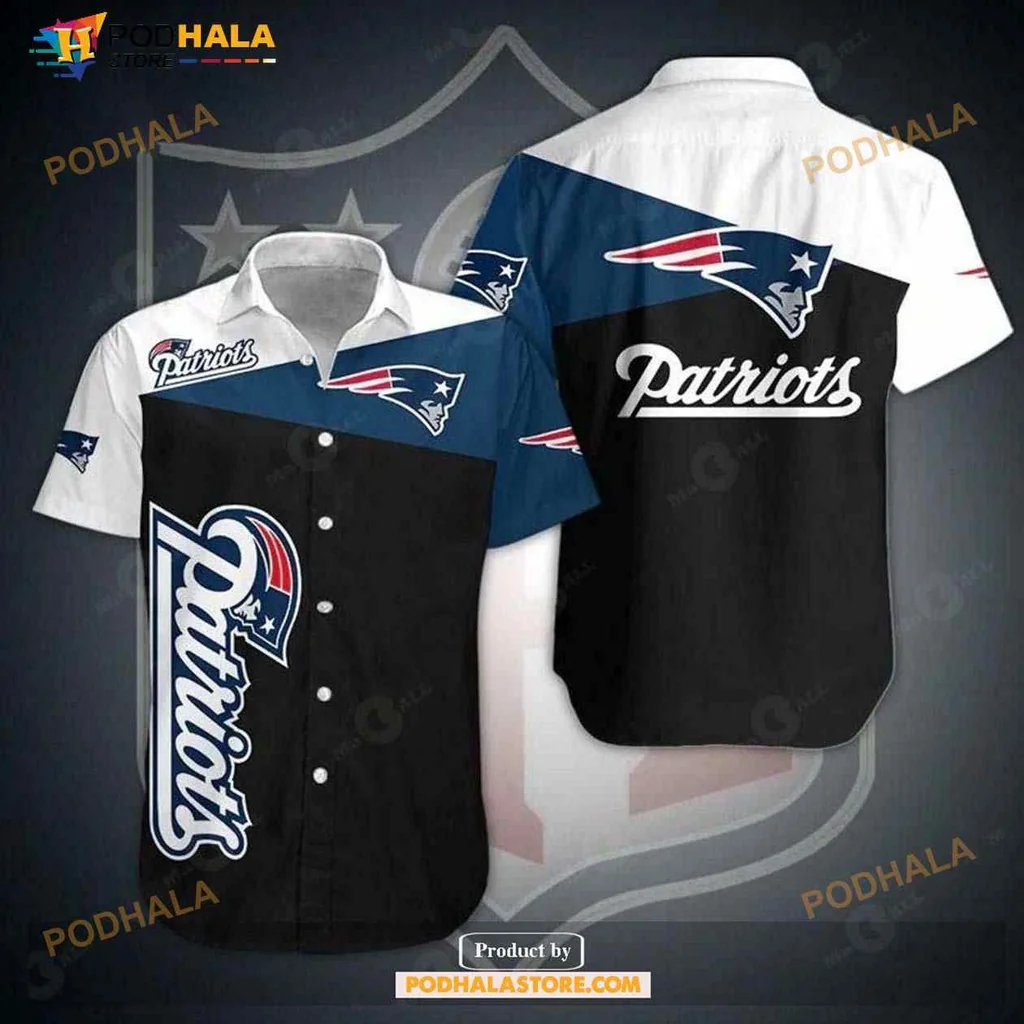 New England Patriots Hawaiian Shirt, Bold Design With Team Colors