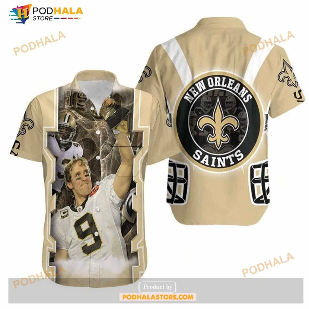 New Orleans Saints Fan Hawaiian Shirt Featuring Celebrating Player Design
