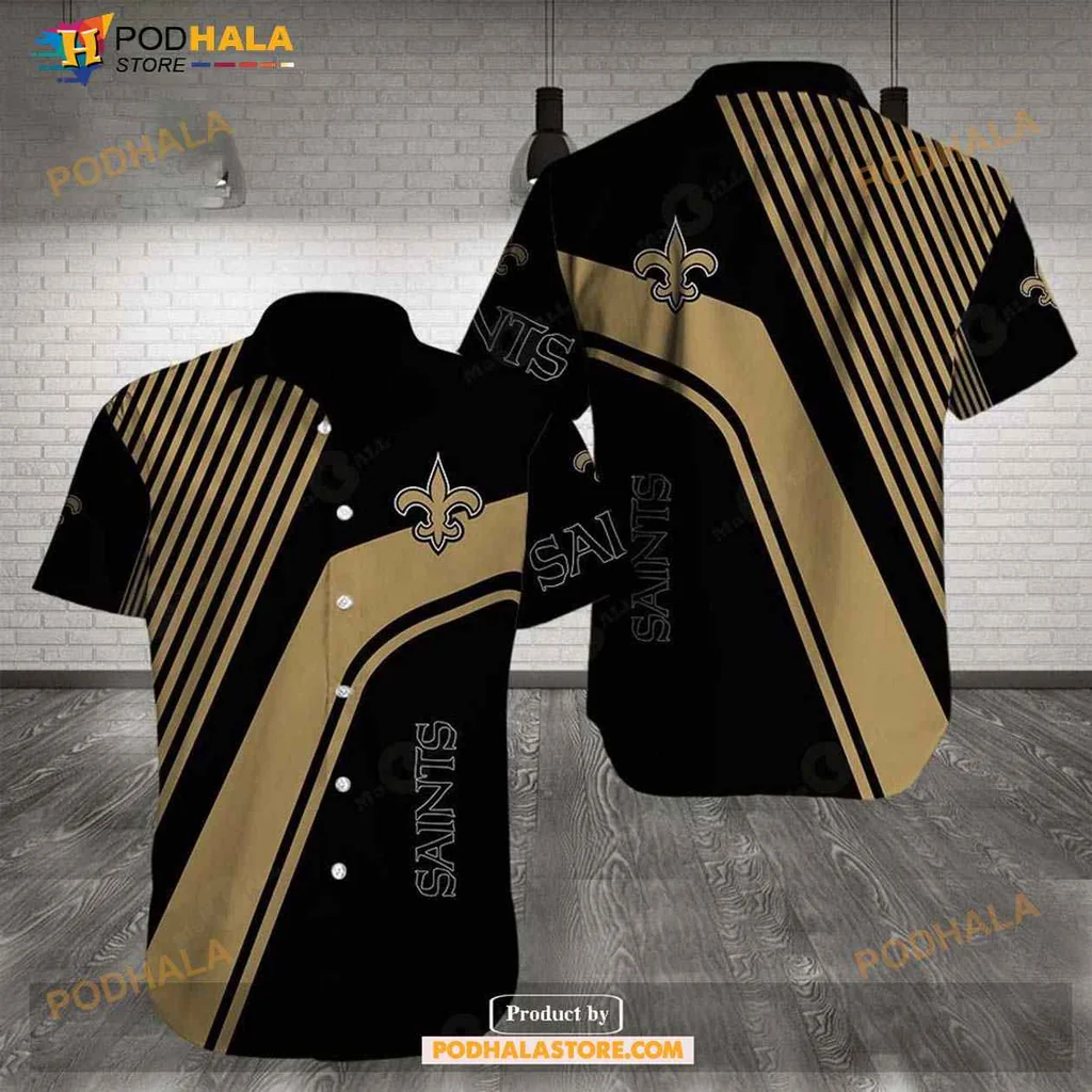 New Orleans Saints Fan Hawaiian Shirt With Bold Fleur De Lis Design