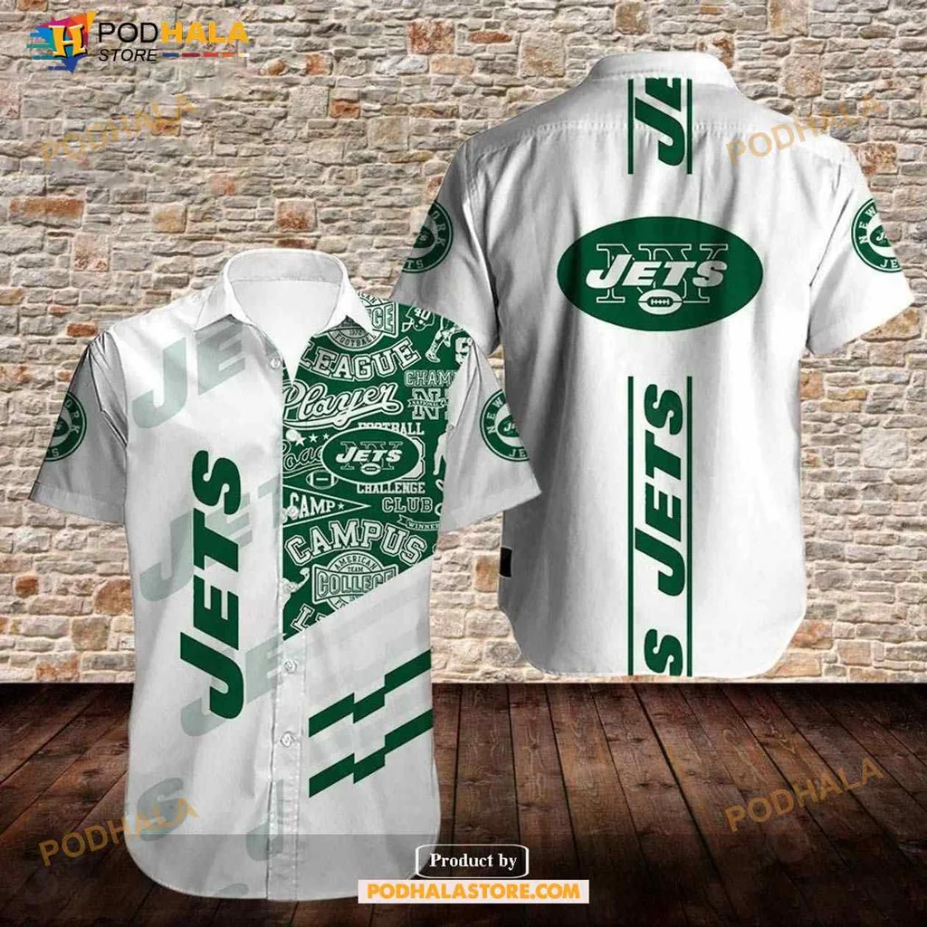New York Jets Hawaiian Shirt With Bold Team Graphics And Patterns