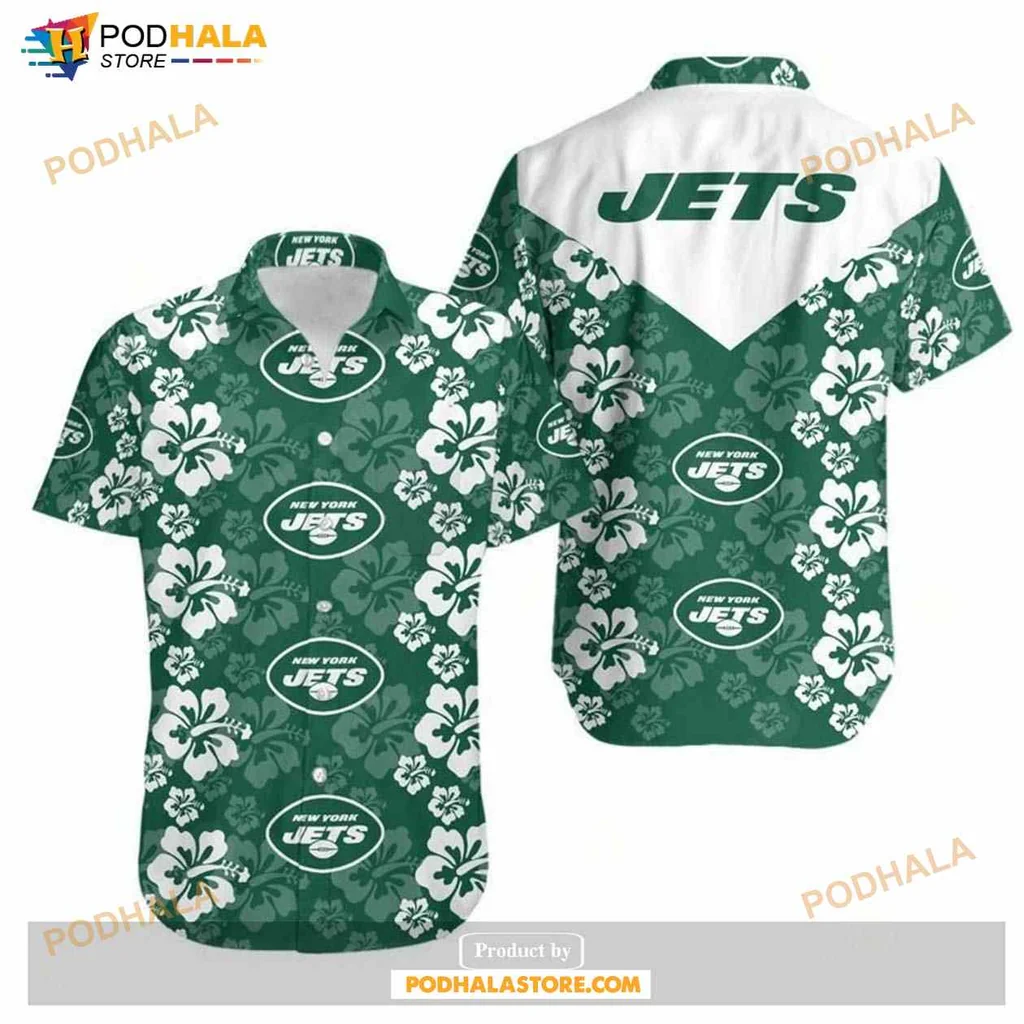 New York Jets Hawaiian Shirt With Vibrant Floral Design For Summer