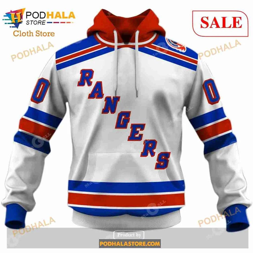 New York Rangers Vintage Hoodie With Bold Team Spirit Design