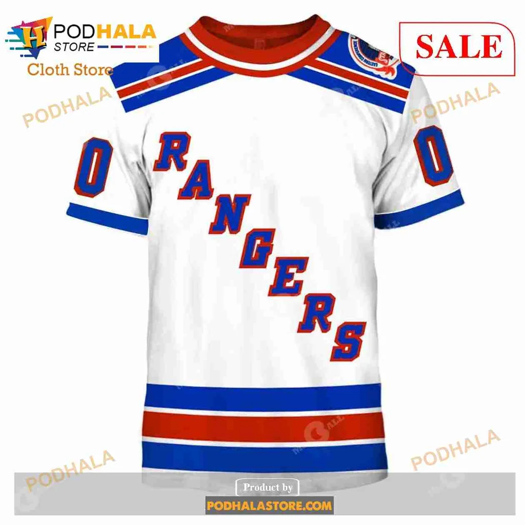 New York Rangers Vintage Hoodie With Bold Team Spirit Design - View 1 New York Rangers Vintage Hoodie With Bold Team Spirit Design - View 1