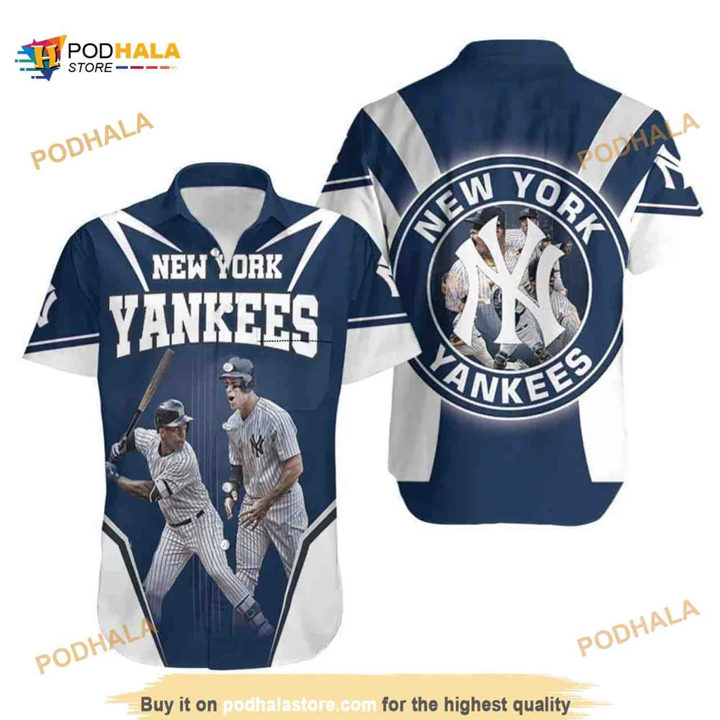 New York Yankees Hawaiian Shirt Featuring Andrew Mccutchen And Aaron Judge
