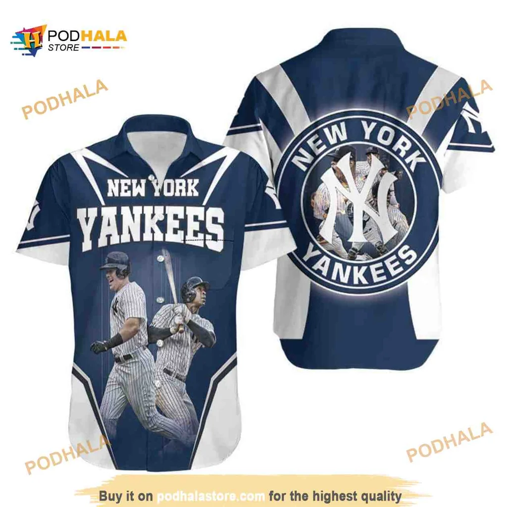 New York Yankees Hawaiian Shirt Featuring Luke Voit And Didi Gregorius