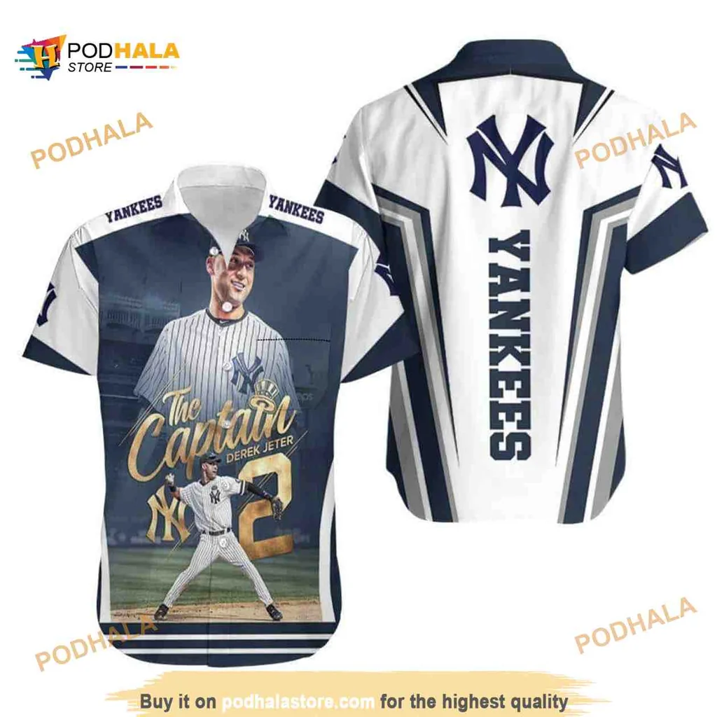 New York Yankees Hawaiian Shirt, The Captain Derek Jeter Design