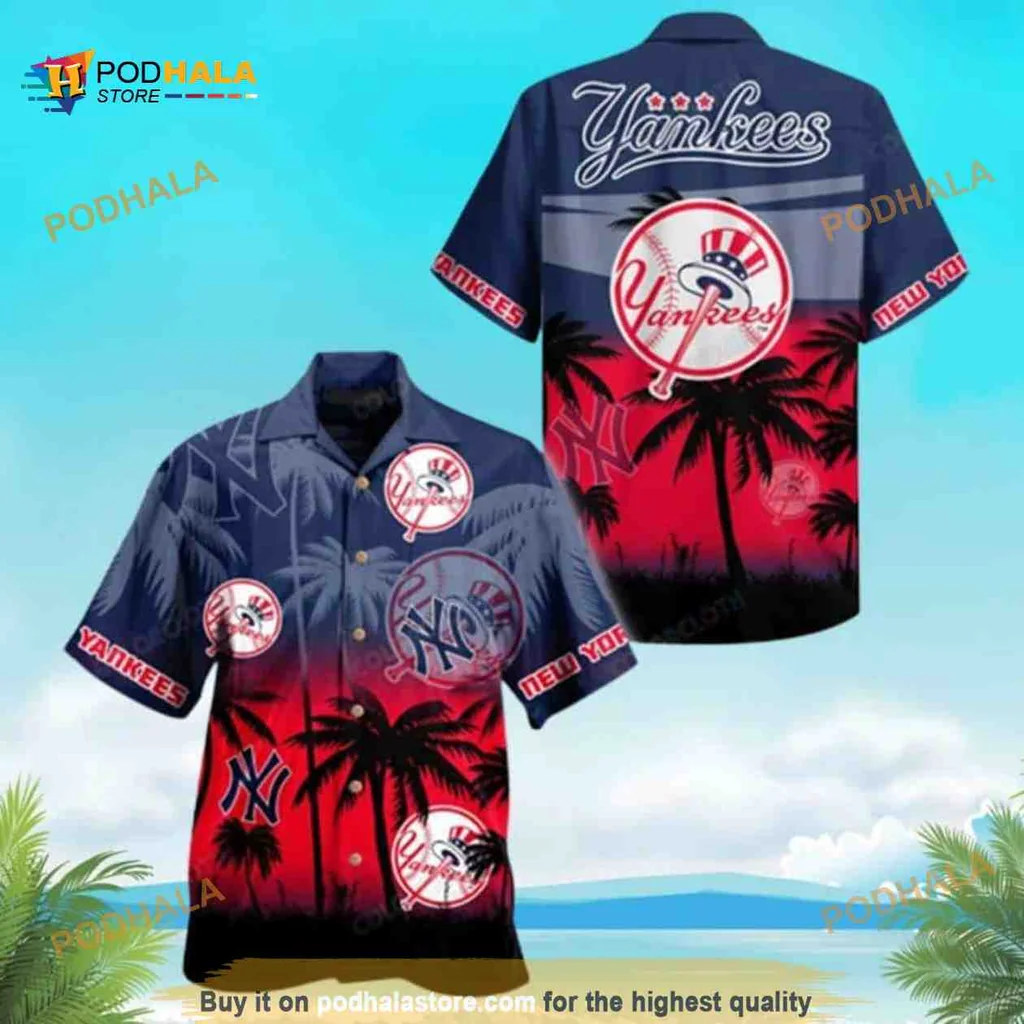New York Yankees Hawaiian Shirt With Bold Design And Summer Vibe