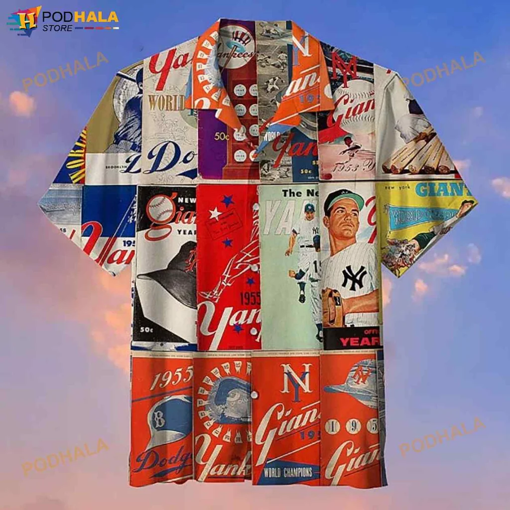 New York Yankees Retro Hawaiian Shirt With Vintage Baseball Graphics