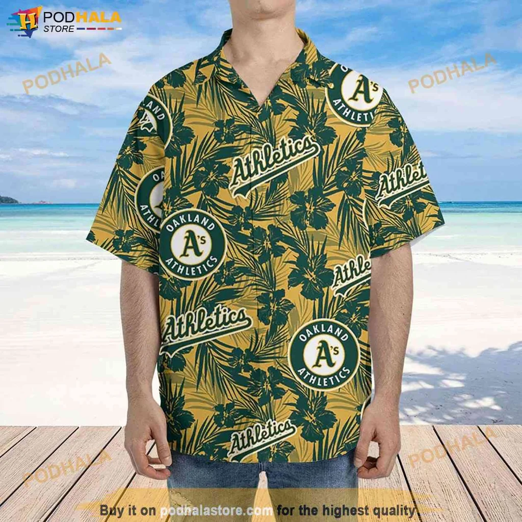 Oakland Athletics Aloha Shirt Tropical Flower Pattern Vacation Gift For Mlb Fans